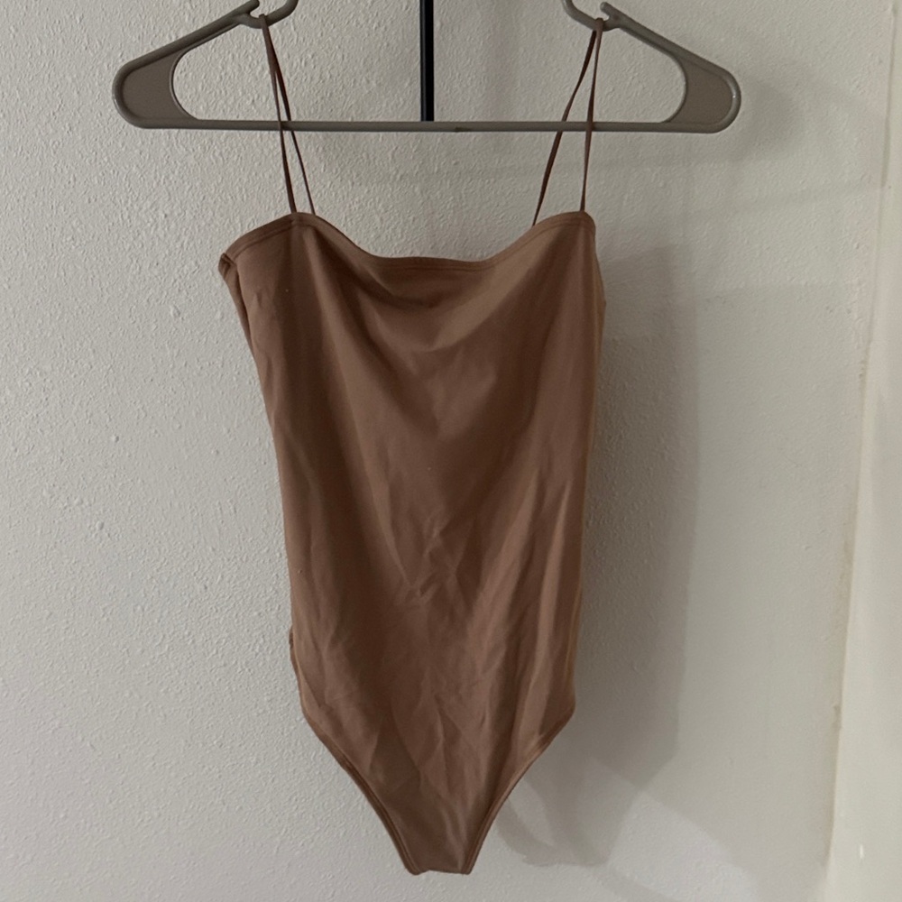 Abercrombie & Fitch Brown Spaghetti Strap Bodysuit
